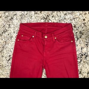 Seven for all mankind red jeans.